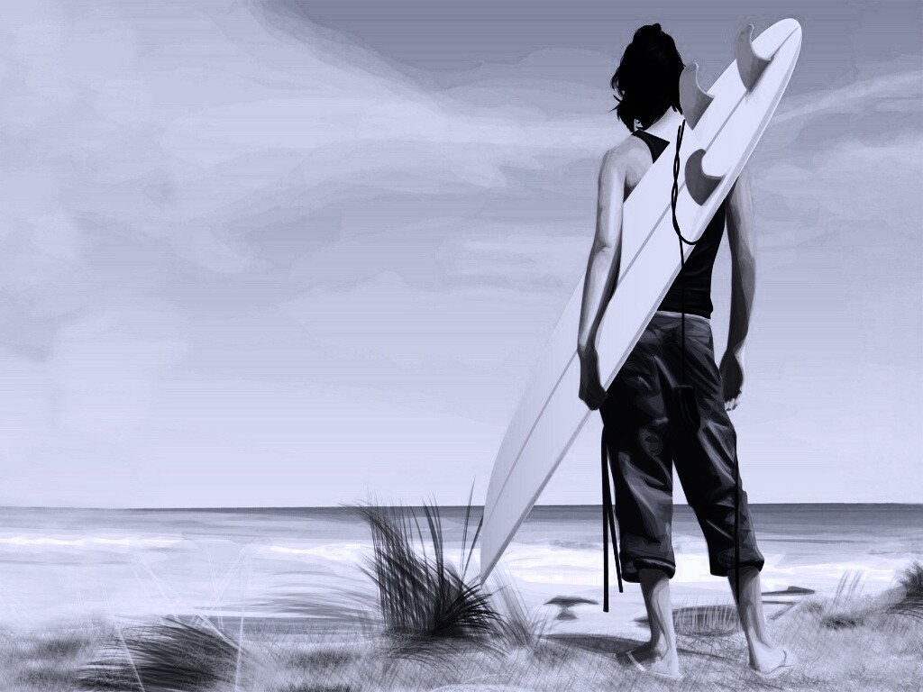 В ожидании волны обои