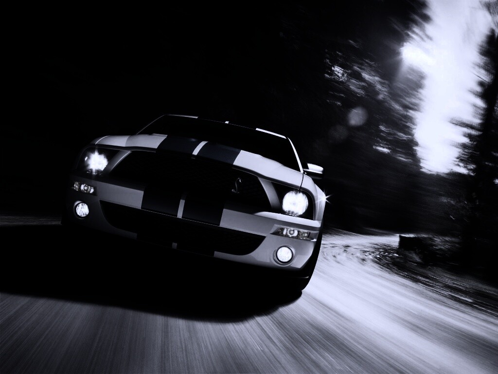 Форд Шелби с синими полосками обои