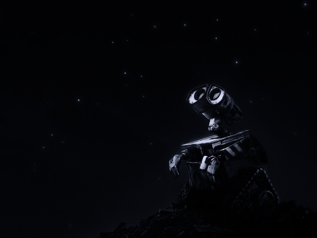 Валли смотрит на звезды обои