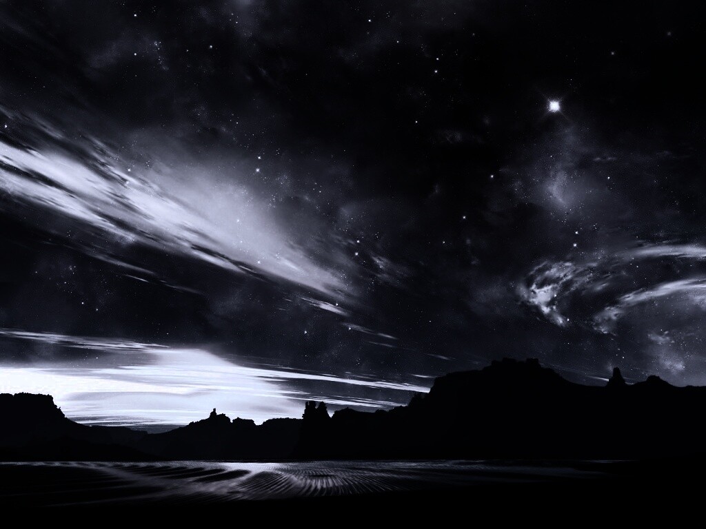 Ночное звездное небо обои