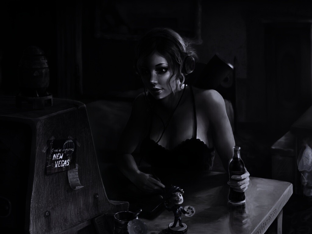 Девушка Одинокий странник обои