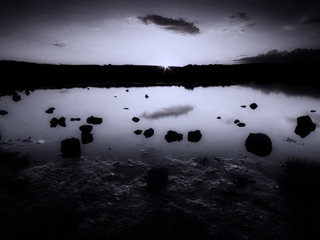 Обмелевшее озеро в Новой Зеландии обои