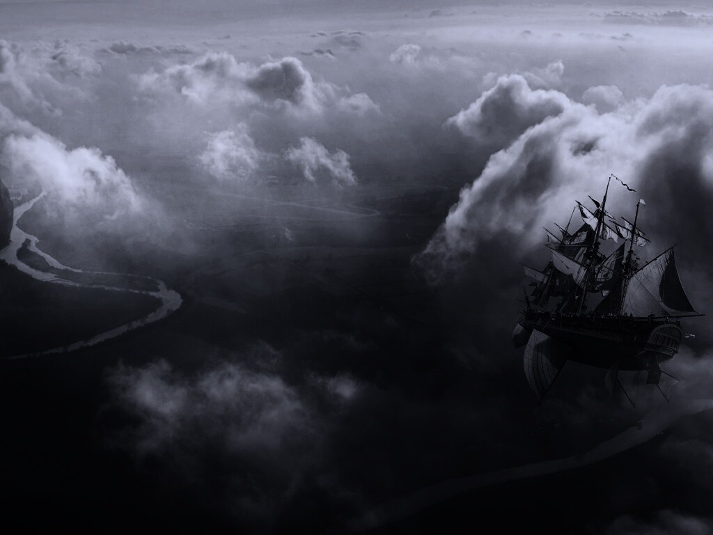 Летающий корабль обои