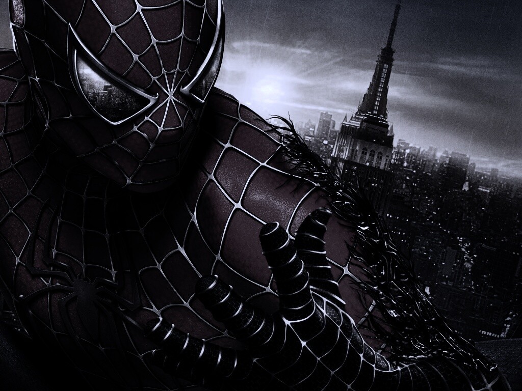 Черный человек-паук обои