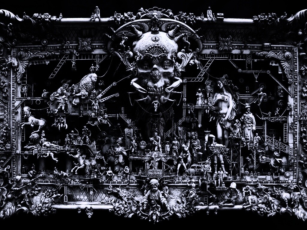 Адская скульптура обои