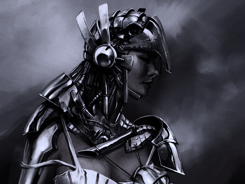 Девушка в силовой броне обои