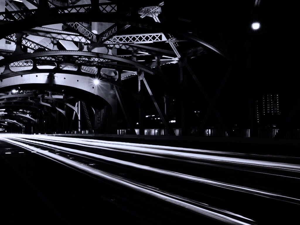 Движение на мосту обои