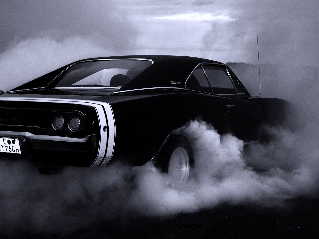 Додж Чарджер жжет резину обои