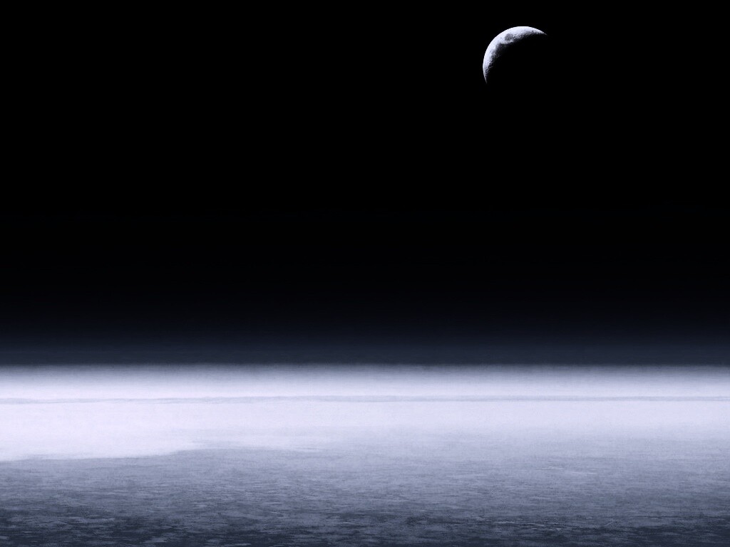 Луна над горизонтом обои