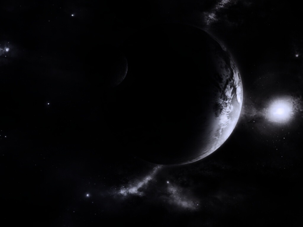 Планета с одним спутником обои