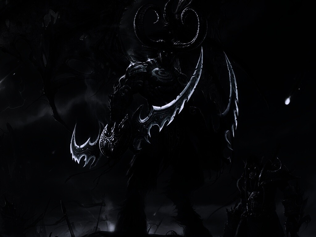 Иллидан с клинками обои