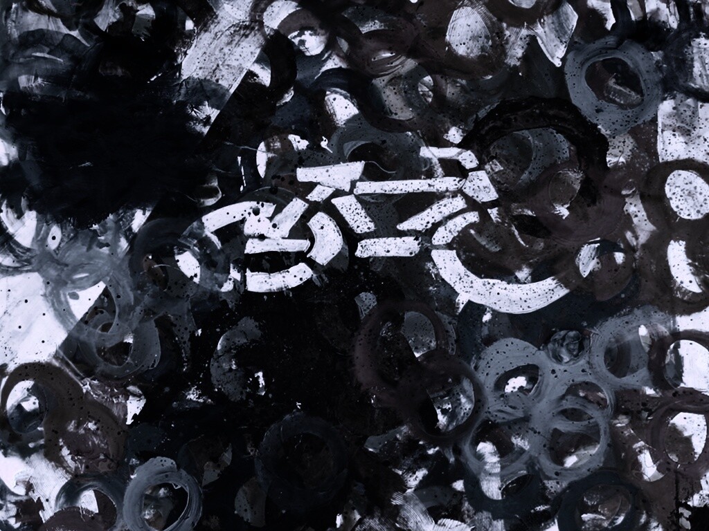 Рисованный через трафарет велосипед обои