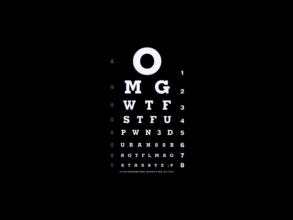 Таблица для проверки зрения обои