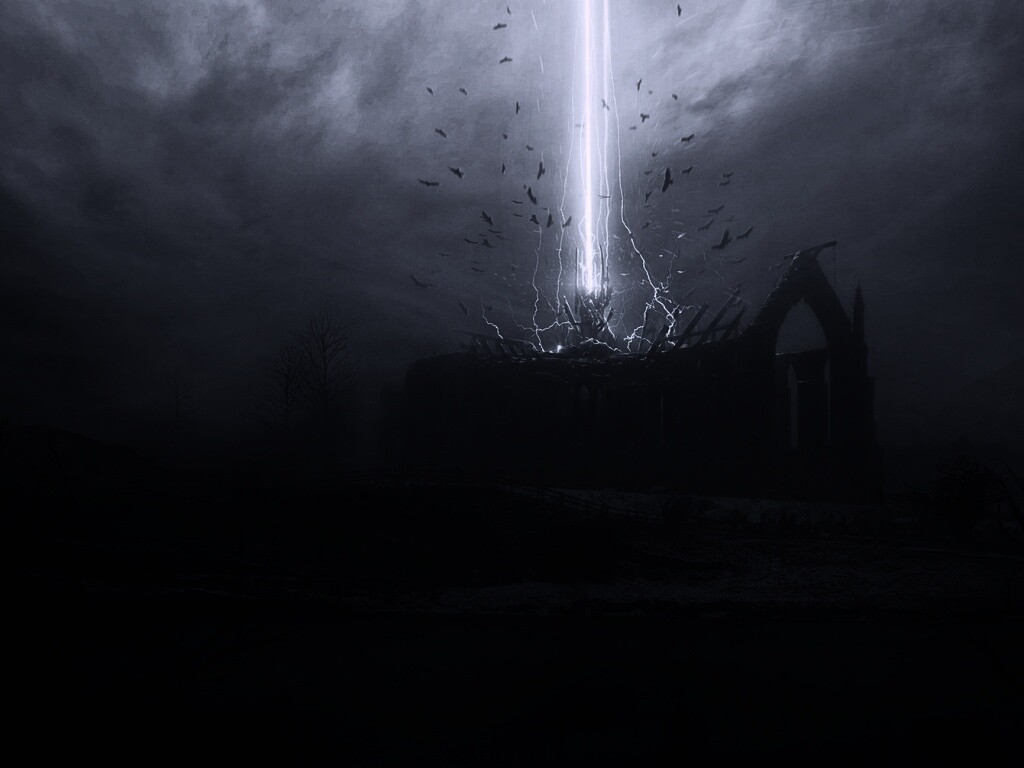 Заброшенный собор обои