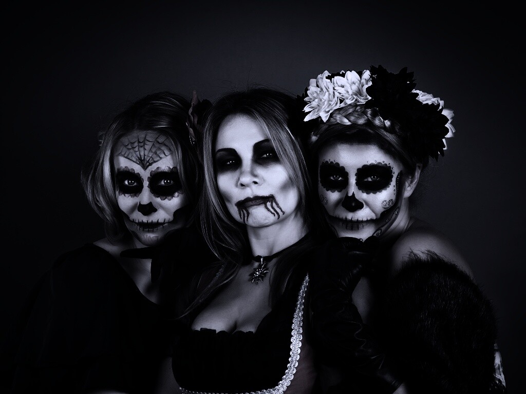 Макияж на хэллоувин обои