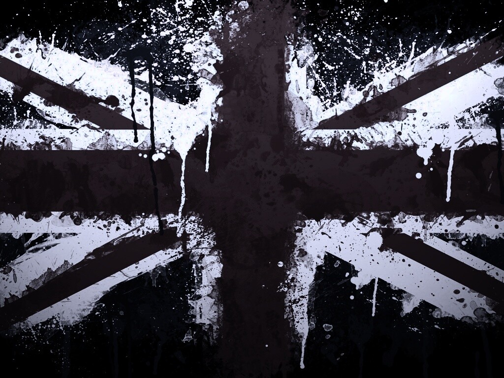 Британский флаг нарисованный краской обои