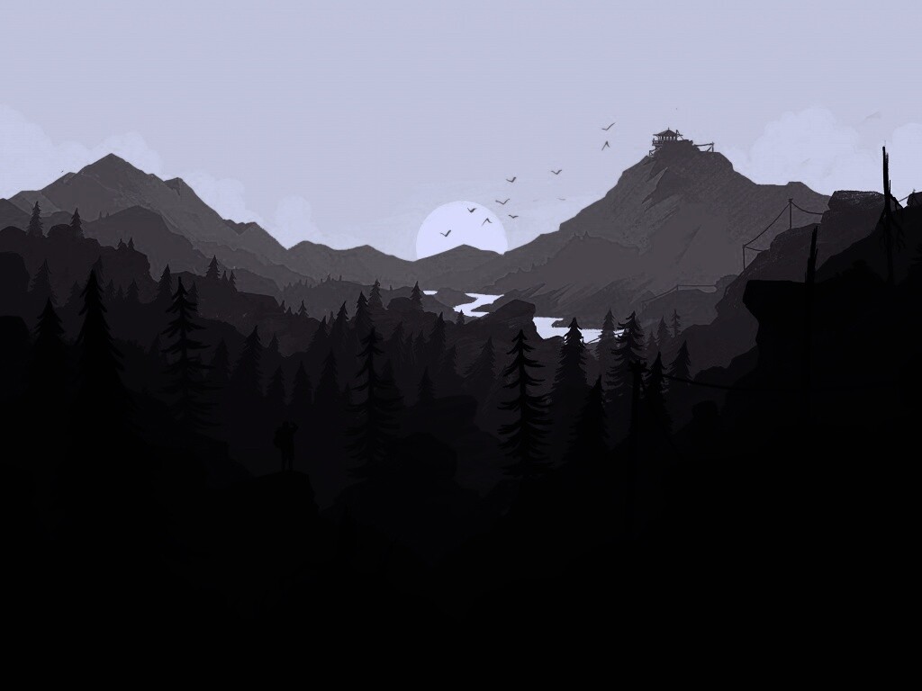 Красный Firewatch обои