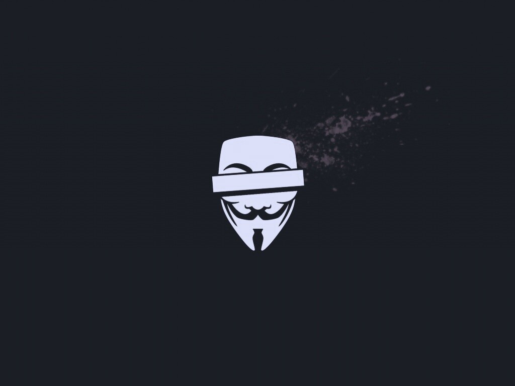 Маска Анонимуса и брызги обои