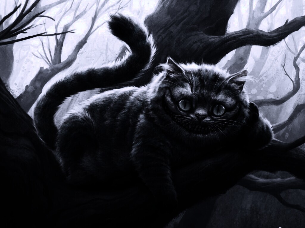 Чеширский кот обои