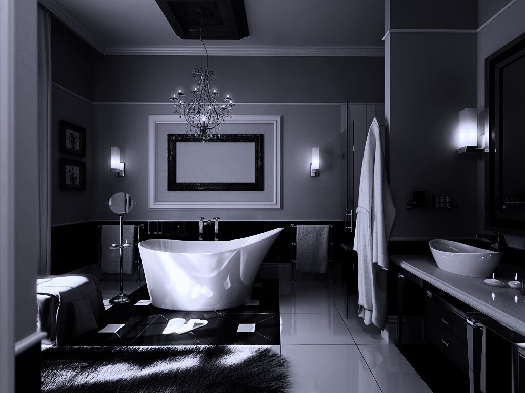 Современная ванна обои