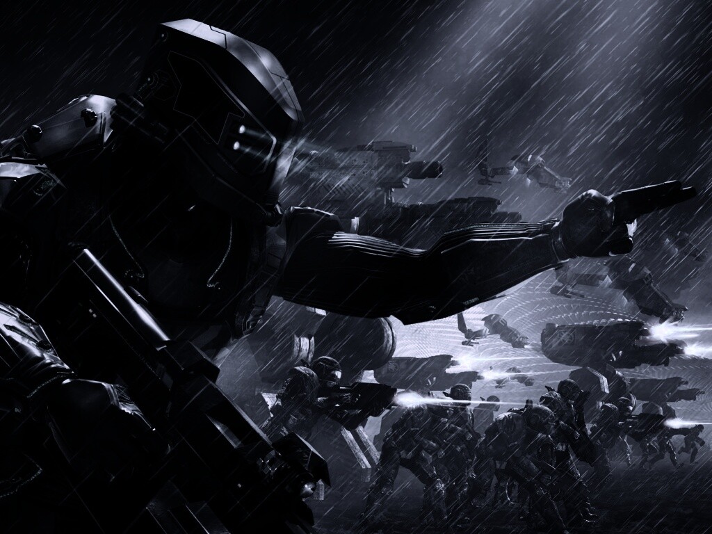 Бой под дождем обои