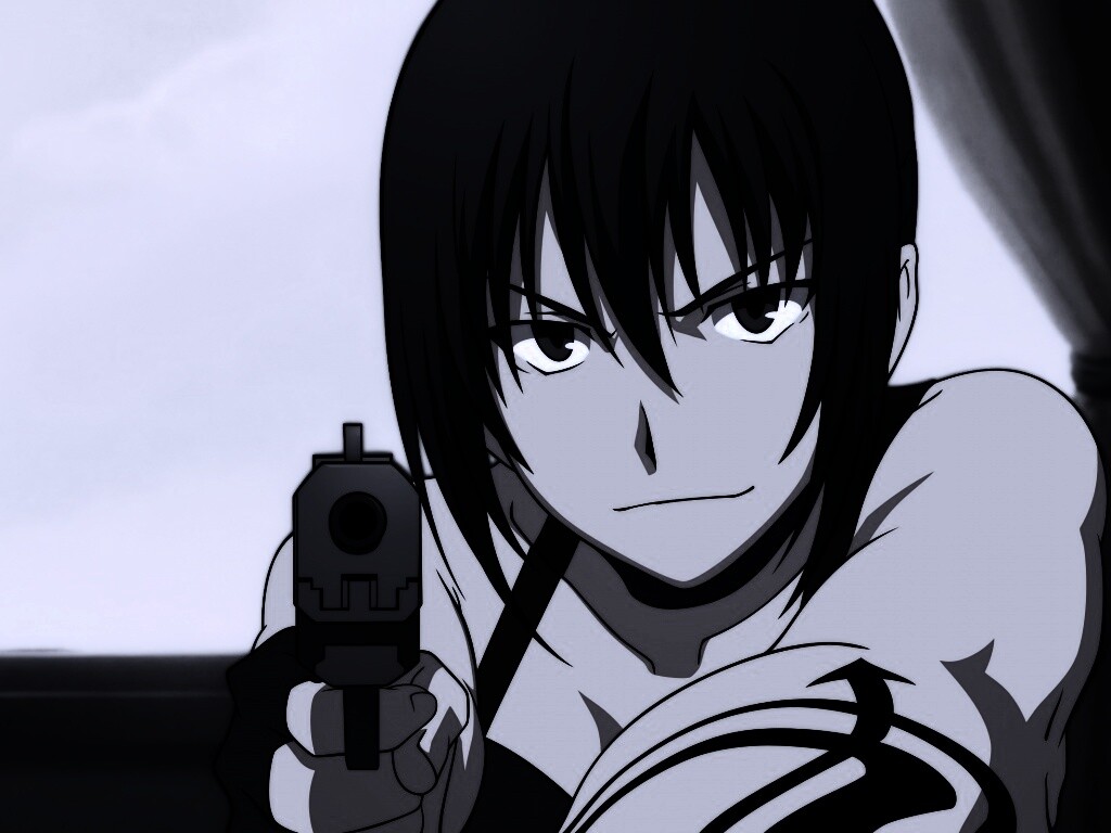 Девушка с пистолетом обои