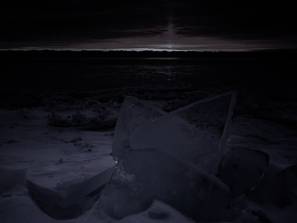 Река на закате обои