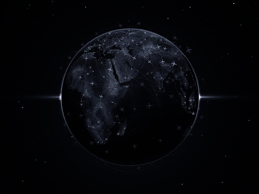 Маршруты самолетов обои