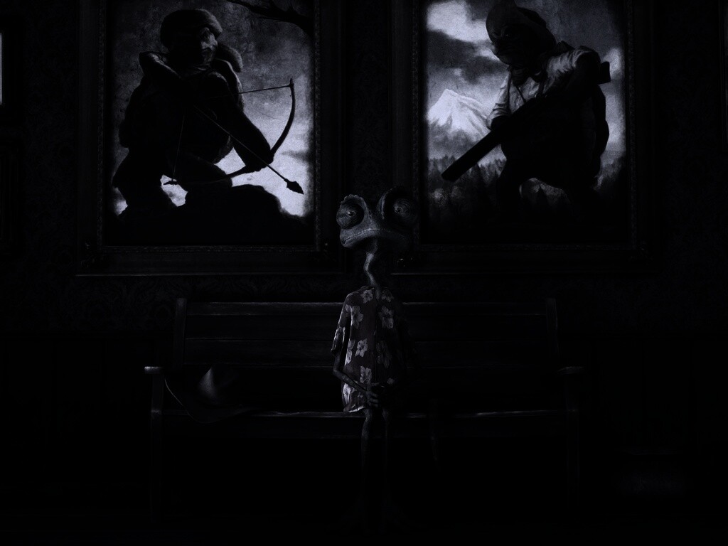 Ранго между двух картин обои