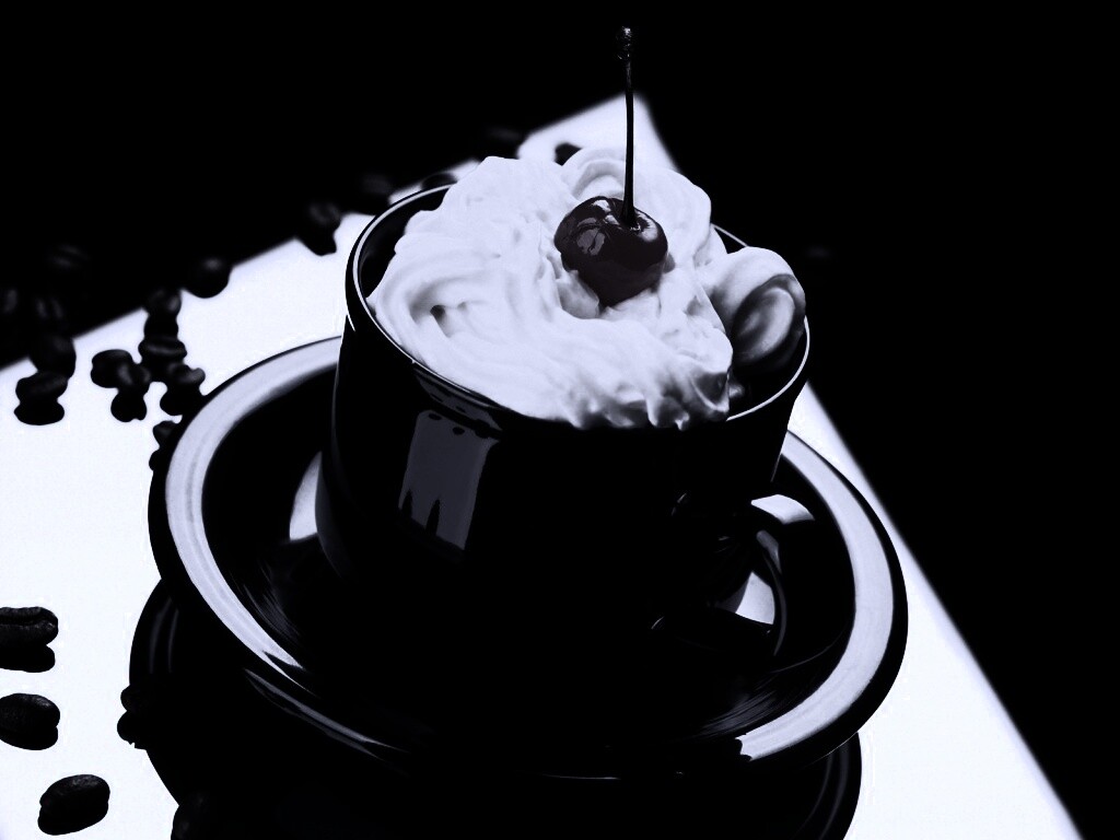 Вишня в креме обои