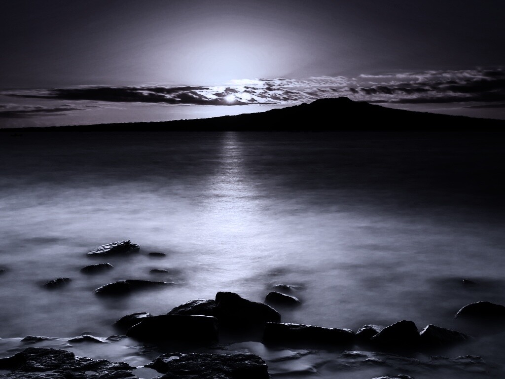 Восход над озером обои