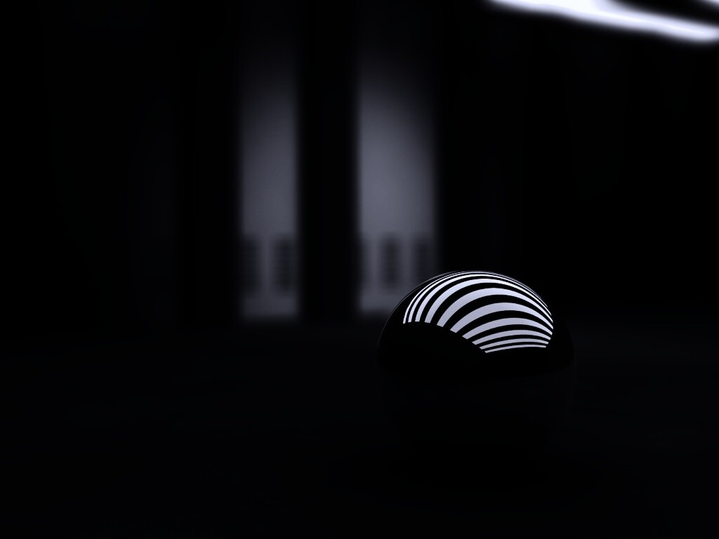 Трехмерный блестящий металлический шарик обои