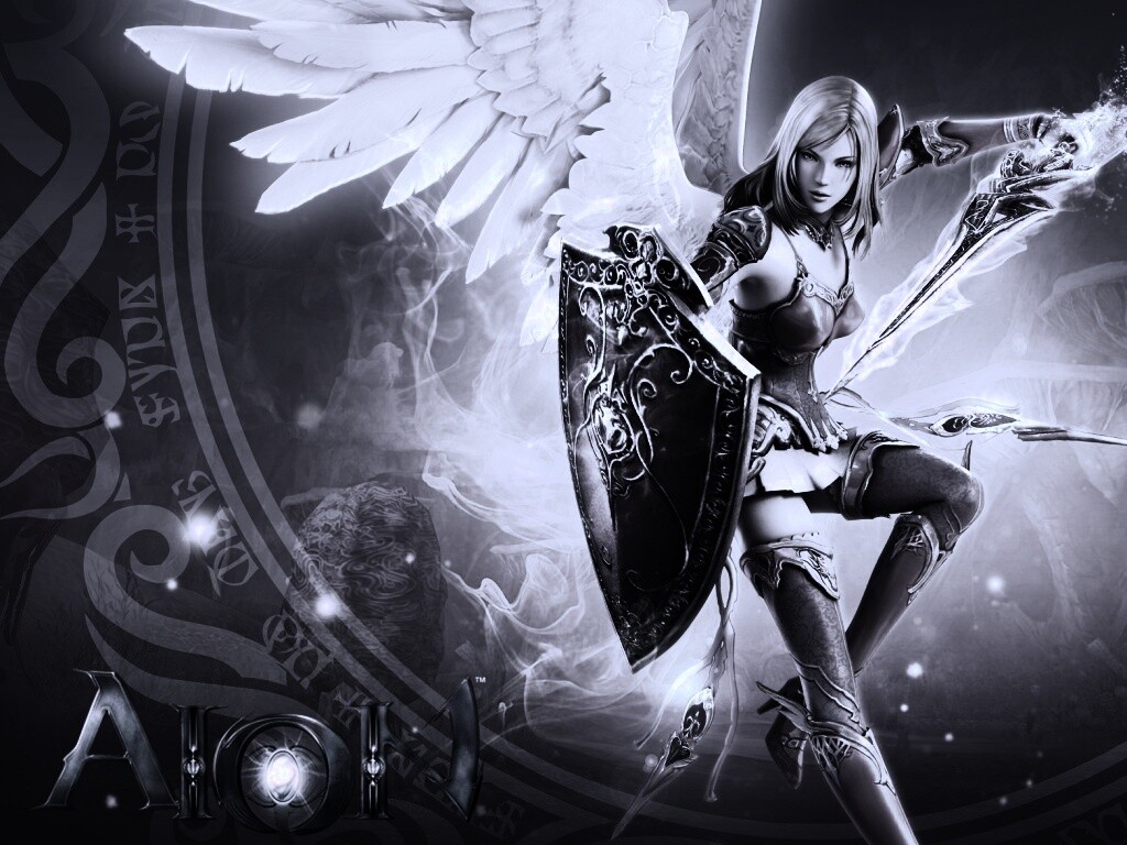 Ангел с мечом и щитом обои