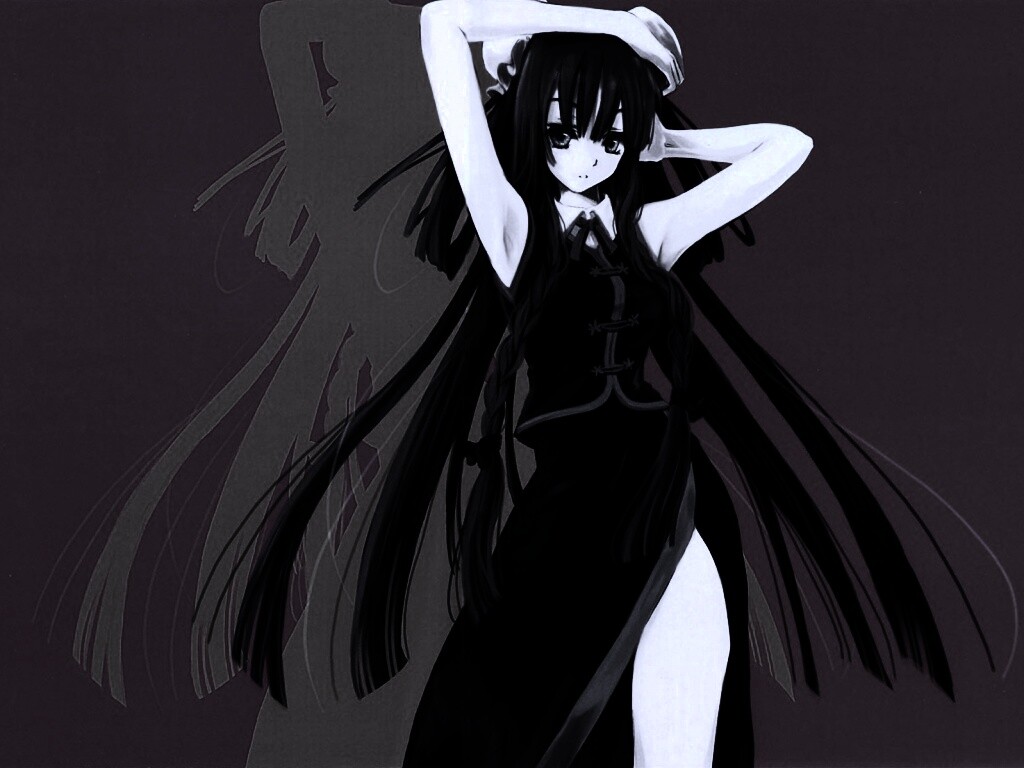 Девушка в чёрном обои