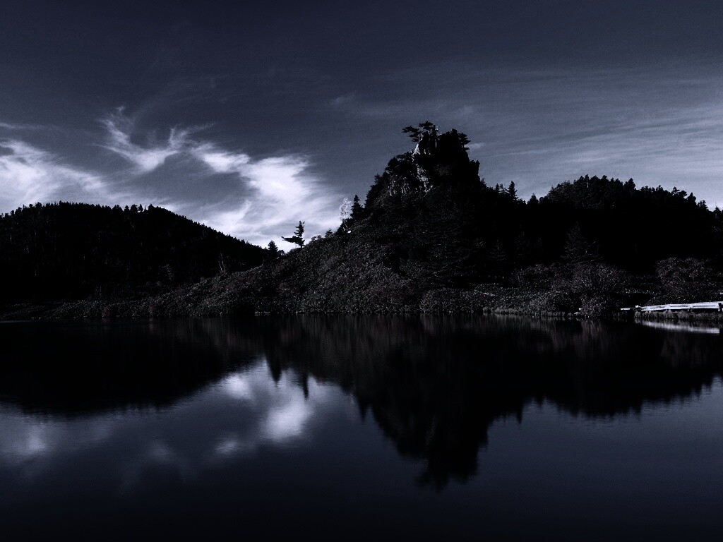 Берег озера в Японии обои