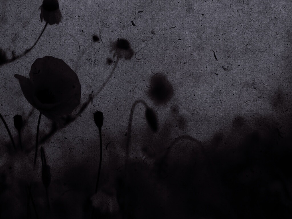 Кровавые цветы в стиле ретро обои