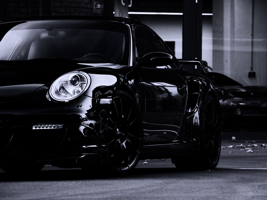 Порш на улице обои