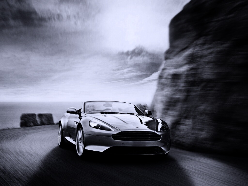 Aston Martin на повороте обои