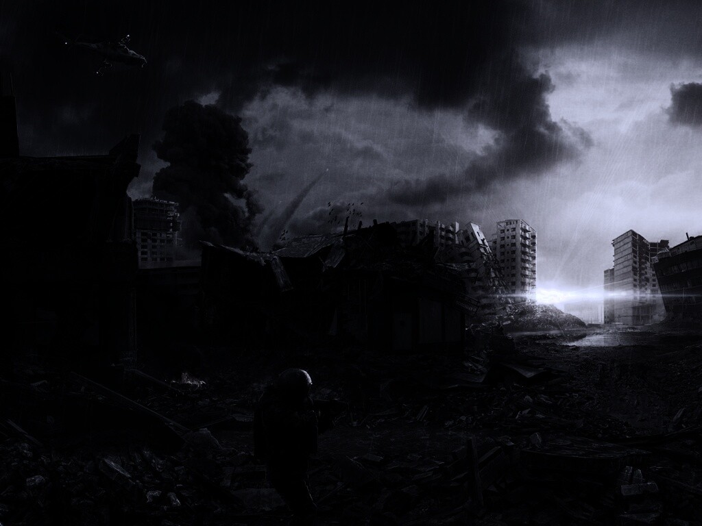 Город после войны обои