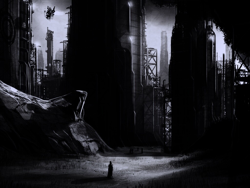 Технократический город обои