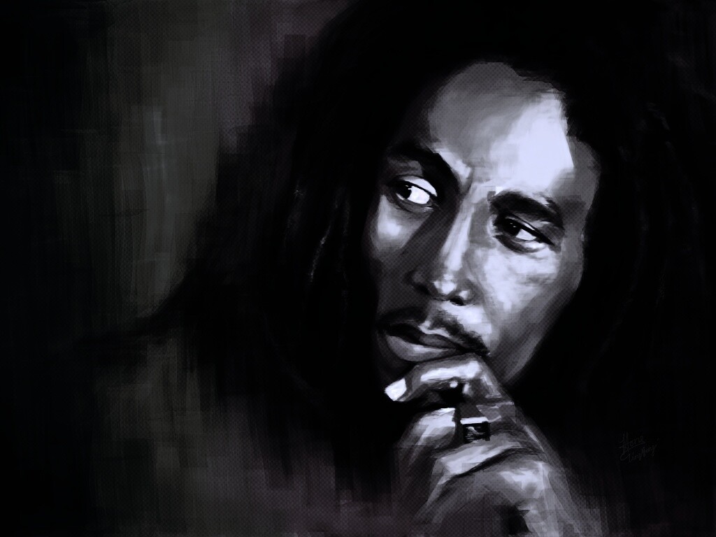 Портет Боба Марли обои