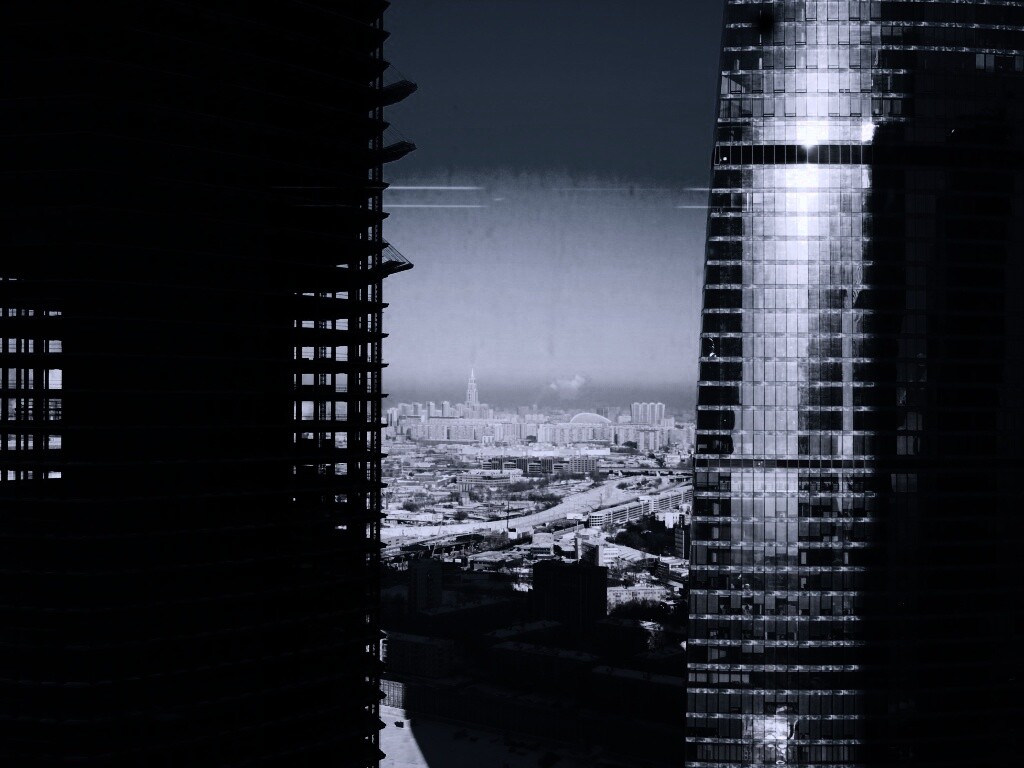 Строительство небоскреба в Москве обои