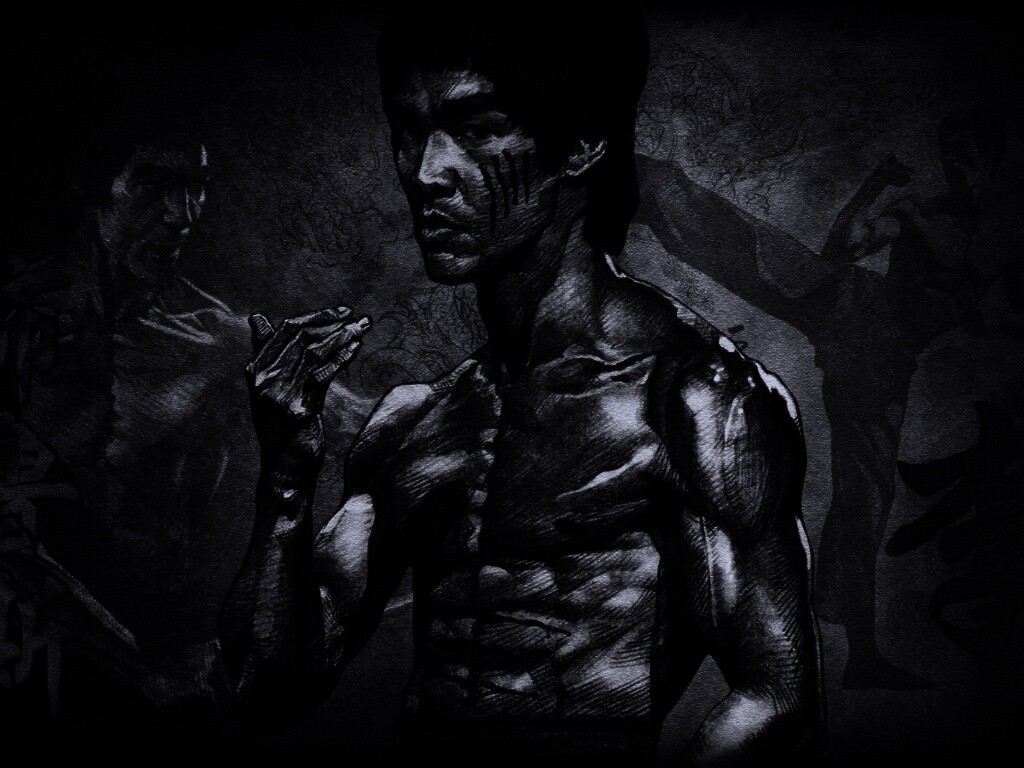 Портрет Брюса Ли обои