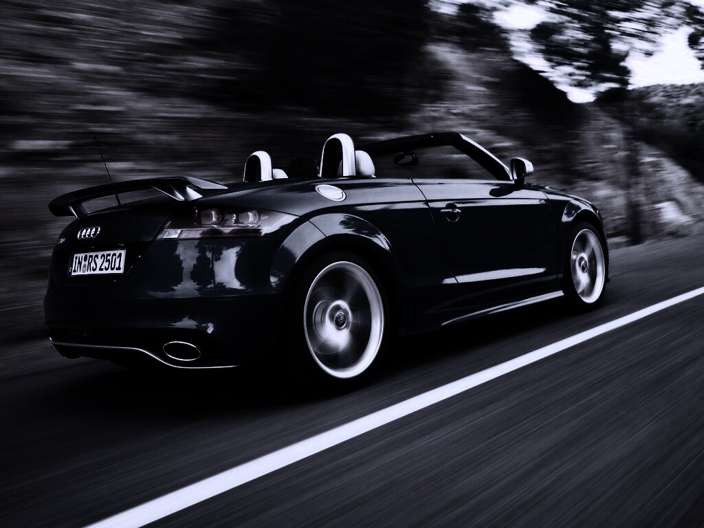 Синий кабриолет Audi обои