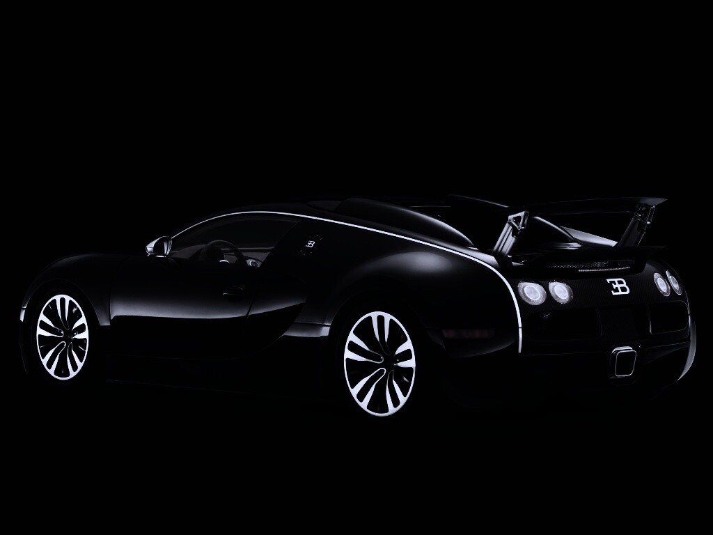 Черный спорткар обои
