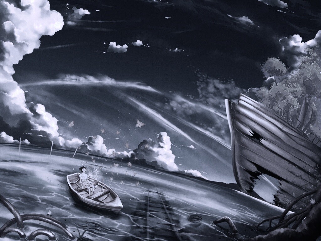 В лодке обои