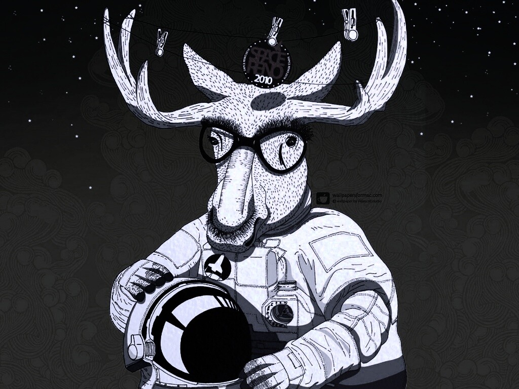 Лось в очках обои