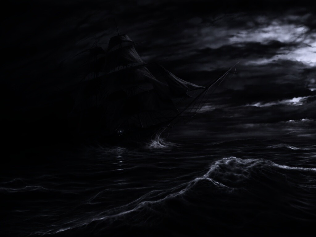 Корабль призрак поднимается со дна обои