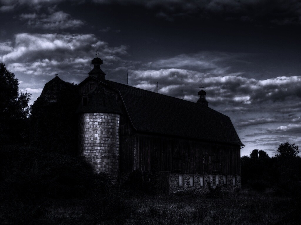 Старый красный амбар обои