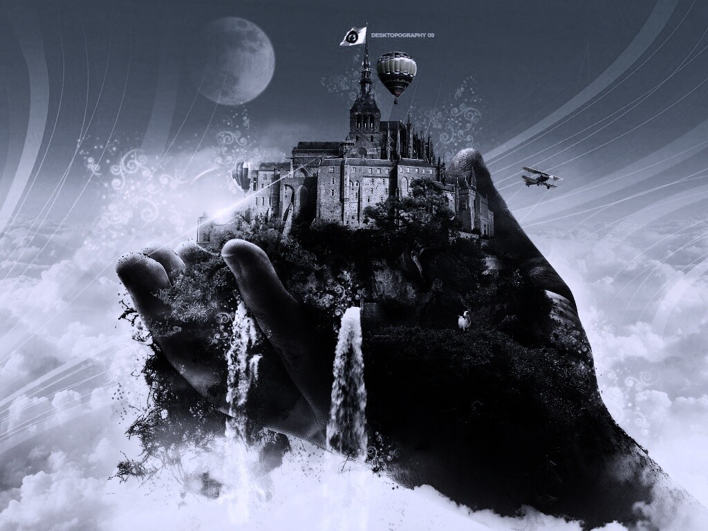 Замок в руке обои